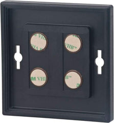 NMC - 4 Inch Wide x 4 Inch High Sign Compatibility, Plastic Square Sign Frame - Black - USA Tool & Supply