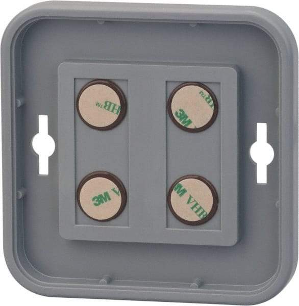 NMC - 4 Inch Wide x 4 Inch High Sign Compatibility, Plastic Round Sign Frame - Gray - USA Tool & Supply