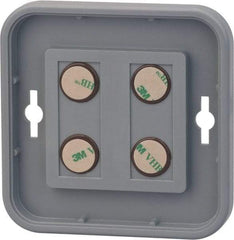 NMC - 4 Inch Wide x 4 Inch High Sign Compatibility, Plastic Round Sign Frame - Gray - USA Tool & Supply