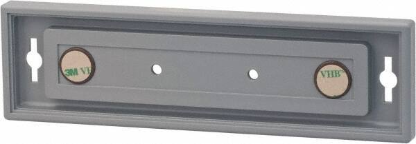 NMC - 8 Inch Wide x 2 Inch High Sign Compatibility, Plastic Square Sign Frame - Gray - USA Tool & Supply