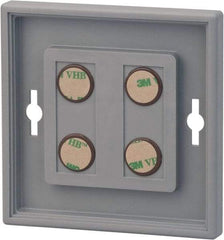 NMC - 4 Inch Wide x 4 Inch High Sign Compatibility, Plastic Square Sign Frame - Gray - USA Tool & Supply