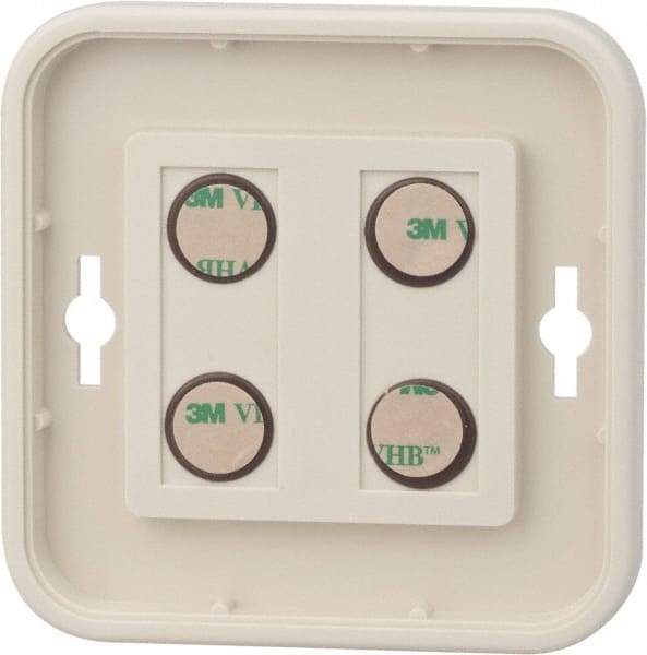 NMC - 4 Inch Wide x 4 Inch High Sign Compatibility, Plastic Round Sign Frame - Almond - USA Tool & Supply