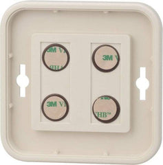 NMC - 4 Inch Wide x 4 Inch High Sign Compatibility, Plastic Round Sign Frame - Almond - USA Tool & Supply