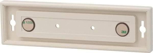 NMC - 8 Inch Wide x 2 Inch High Sign Compatibility, Plastic Square Sign Frame - Almond - USA Tool & Supply