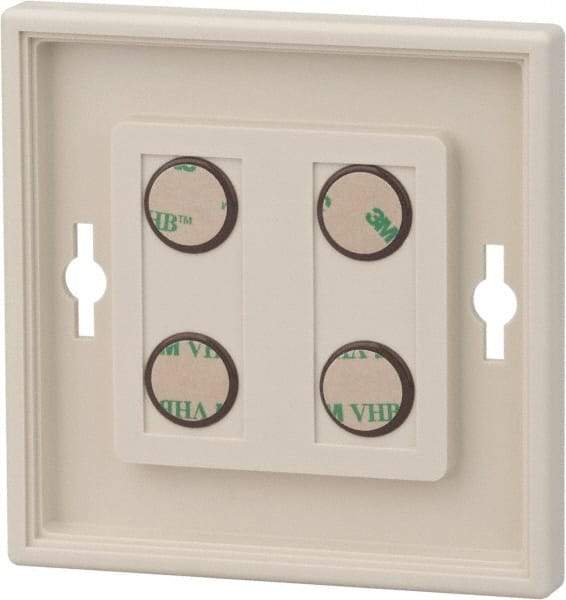 NMC - 4 Inch Wide x 4 Inch High Sign Compatibility, Plastic Square Sign Frame - Almond - USA Tool & Supply