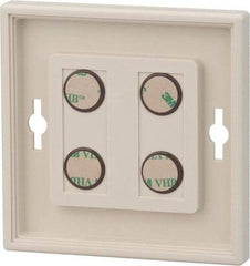 NMC - 4 Inch Wide x 4 Inch High Sign Compatibility, Plastic Square Sign Frame - Almond - USA Tool & Supply