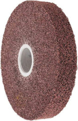 3M - 6" Diam, 1" Face Width, 1-1/4" Center Hole, Medium Grade, Aluminum Oxide Deburring Wheel - Convolute, Medium Density 5 Grade, 6,000 RPM - USA Tool & Supply