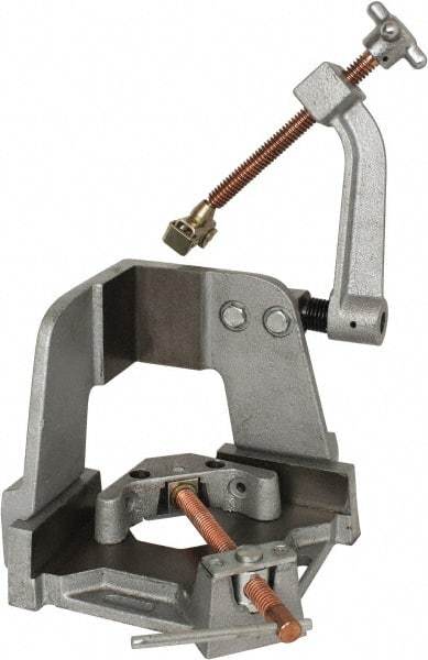 Strong Hand Tools - Fixed Angle, 3 Axes, 4.8" Long, 1.38" Jaw Height, 3-3/4" Max Capacity, Angle & Corner Clamp - 90° Clamping Angle - USA Tool & Supply