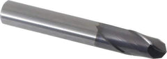 OSG - 8mm Diam, 12mm LOC, 2 Flute Solid Carbide Ball End Mill - TiAlN Finish, Single End, 55mm OAL, 8mm Shank Diam, Spiral Flute - USA Tool & Supply