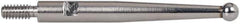 INTERAPID - 0.08" Ball Diam, Steel, Ball Test Indicator Contact Point - 13/16" Contact Point Length, Use with Brown & Sharpe 310-3, 311-3, 310-b-3, 311-bn-3, 312-3 & 312-4 INTERAPID 312 Dial Test Indicators - USA Tool & Supply