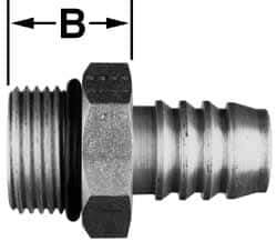 Parker - 1-5/8-12 Thread Hydraulic Hose Fitting - -20 Hose Size, 1 1/4" Hose Diam - USA Tool & Supply