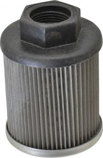 Parker - 25 LPM, 7 GPM, 2.52" Diam, Suction Strainer without Bypass - 3/4 Port NPT, 3.55" Long - USA Tool & Supply