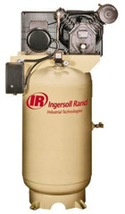 Ingersoll-Rand - 7.5 hp, 80 Gal Stationary Electric Vertical Air Compressor - Single Phase, 175 Max psi, 24 CFM, 230 Volt - USA Tool & Supply