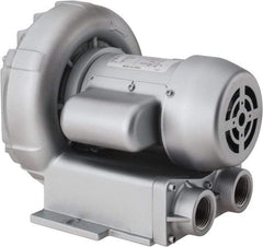 Gast - 1/8 HP Single Phase Regenerative Air Blower - 115/230V, 27 Max CFM, 28.5" Max Water Pressure, 26.5" Max Vacuum Water Pressure, 2.3/1.0 Full Load Amps - USA Tool & Supply