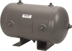 Made in USA - 9.8 Gallon, 200 Max psi Universal Horizontal Tank - 3/4" Inlet, 23" Tank Length x 12" Tank Diam - USA Tool & Supply