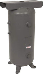 Made in USA - 30 Gallon, 200 Max psi Vertical Tank with Plate - 3/4" Inlet, 38" Tank Length x 16" Tank Diam - USA Tool & Supply