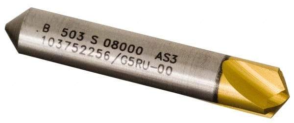 Kennametal - 10mm Diam, 132°, HTS-C High Speed Steel Pilot Drill Insert - Style B503, TiN Coated - USA Tool & Supply