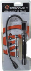 Streamlight - White LED Bulb, 140 Lumens, Mini Flashlight - Black Aluminum Body, 2 AA Alkaline Batteries Included - USA Tool & Supply