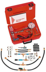 Value Collection - 4 Inch Long Hose, 0 to 100 psi, Deluxe Global Fuel Injection Pressure Test Set - USA Tool & Supply