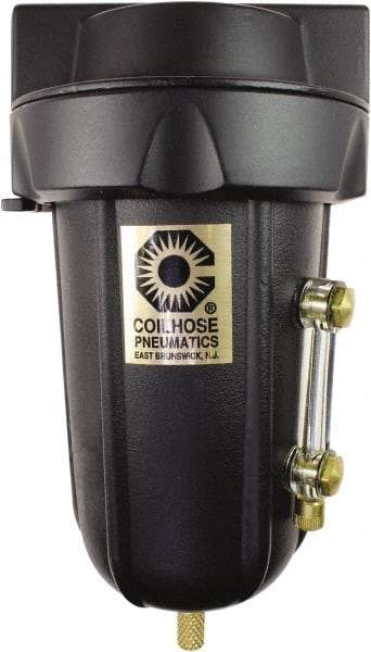 Coilhose Pneumatics - 3/8" Port Coalescing Filter - Aluminum Bowl, 0.1 Micron Rating, 5-5/8" High - USA Tool & Supply