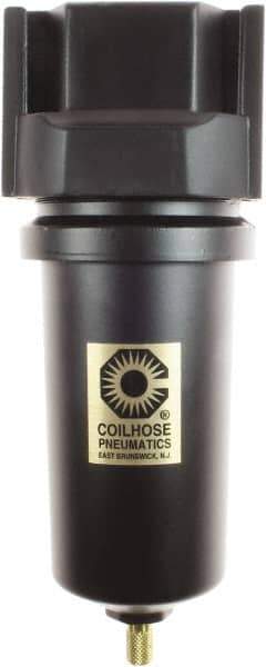 Coilhose Pneumatics - 3/4" Port Coalescing Filter - Aluminum Bowl, 0.3 Micron Rating, 7-1/2" High - USA Tool & Supply