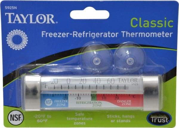 Taylor - Cooking & Refrigeration Thermometers Type: Refrigeration Thermometer Maximum Temperature (F): 60 - USA Tool & Supply