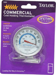 Taylor - Cooking & Refrigeration Thermometers Type: Refrigeration Thermometer Maximum Temperature (F): 80 - USA Tool & Supply