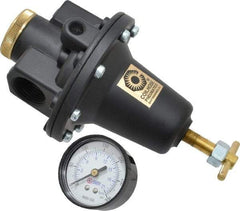 Coilhose Pneumatics - 1 NPT Port, 160 CFM, Cast Aluminum Heavy-Duty T-Handle Regulator - 0 to 200 psi Range, 250 Max psi Supply Pressure, 1/4" Gauge Port Thread, 5" Wide x 8-1/2" High - USA Tool & Supply