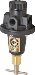 Coilhose Pneumatics - 3/8 NPT Port, 40 CFM, Cast Aluminum Tamper Proof Heavy-Duty T-Handle Regulator - 0 to 200 psi Range, 250 Max psi Supply Pressure, 1/4" Gauge Port Thread, 3" Wide x 5-1/2" High - USA Tool & Supply