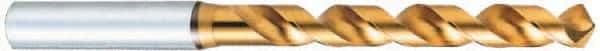 OSG - 5.39mm 120° Vanadium High Speed Steel Jobber Drill - TiN Finish, Right Hand Cut, Spiral Flute, Straight Shank, 101mm OAL, Standard Point - USA Tool & Supply