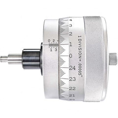 Starrett - 1 Inch, 4-1/16 Inch Plain Thimble, 5/16 Inch Diameter x 1-7/16 Inch Long Spindle, Mechanical Micrometer Head - USA Tool & Supply