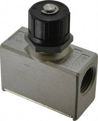 SMC PNEUMATICS - 1/2" Male NPT x 1/2" Female NPT Flow & Speed Control Valve - Inline Type - USA Tool & Supply
