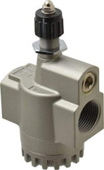 SMC PNEUMATICS - 1" Male NPT x 1" Female NPT Flow & Speed Control Valve - Inline Type - USA Tool & Supply