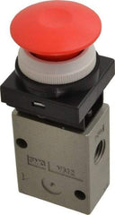 SMC PNEUMATICS - 1.00 CV Rate, 1/4" NPT Inlet Mechanical Valve - 2 Way, 2 Ports - USA Tool & Supply