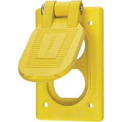 Hubbell Wiring Device-Kellems - Weatherproof Box Covers Cover Shape: Rectangle Number of Holes in Outlet: 1 - USA Tool & Supply