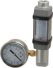 Hedland - 1/4" NPTF Port Compressed Air & Gas Flowmeter - 600 Max psi, 5 SCFM, Anodized Aluminum - USA Tool & Supply