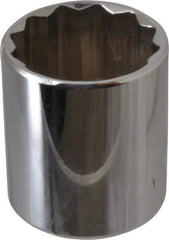 Proto - 3/8" Drive, Standard Hand Socket - 12 Points, 1-5/16" OAL, Chrome Vanadium, Chrome Finish - USA Tool & Supply