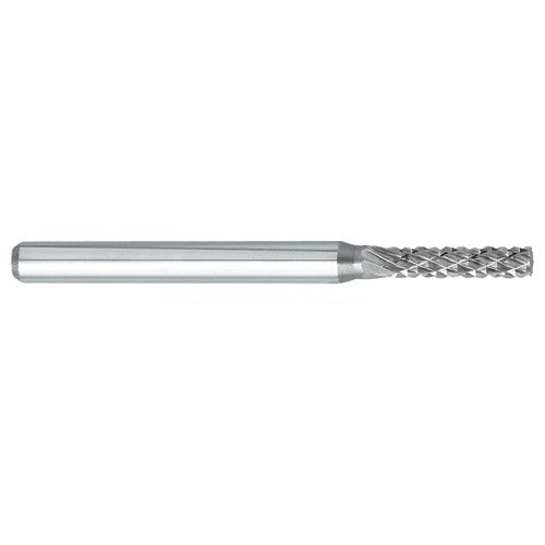 ‎SJ-42 -1/8 × 3/32 LOC × 1/8 Shank × 1-1/2 OAL 60 Degree Included Angle Carbide Medium Tough Cut Burr - USA Tool & Supply