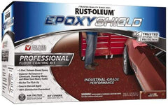 Rust-Oleum - 2 Gal (2) One Gallon Cans Gloss Tile Red 2 Part Epoxy Floor Coating - <250 g/L VOC Content - USA Tool & Supply