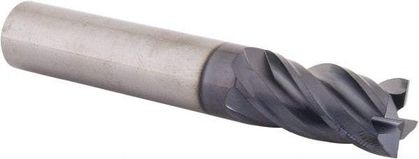 SGS - 1/2", 4 Flute, Single End, Solid Carbide, 0.01" Corner Radius End Mill - 3" OAL, Right Hand Flute, 1" LOC, Right Hand Cut - USA Tool & Supply
