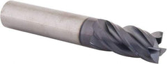 SGS - 1/2", 4 Flute, Single End, Solid Carbide, 0.01" Corner Radius End Mill - 3" OAL, Right Hand Flute, 1" LOC, Right Hand Cut - USA Tool & Supply