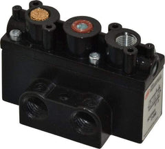 ARO/Ingersoll-Rand - 1/4" Inlet x 1/4" Outlet, Pilot Actuator, Spring Return, 2 Position, Body Ported Solenoid Air Valve - 32 CFM, 0.9 CV, 4 Way, 150 psi, 2-15/16" Long x 1-15/16" Wide x 1-15/16" High, 0 to 180°F - USA Tool & Supply