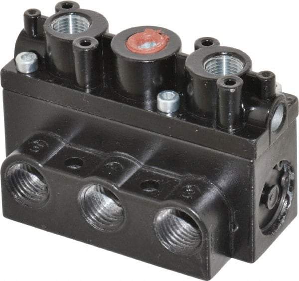 ARO/Ingersoll-Rand - 1/4" Inlet x 1/4" Outlet, Pilot Actuator, Pilot Return, 2 Position, Body Ported Solenoid Air Valve - 54 CFM, 1.5 CV, 4 Way, 150 psi, 2-15/16" Long x 1-15/16" Wide x 1-15/16" High, 0 to 180°F - USA Tool & Supply