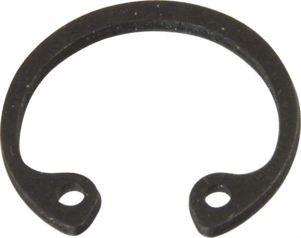 Value Collection - 1/2" Nominal, 0.035" Thick, Phosphate Finish, Spring Steel Snap Internal Retaining Ring - 0.039" Groove Width, 0.015" Groove Depth, 0.53" Groove Diam - USA Tool & Supply