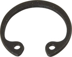 Value Collection - 1/2" Nominal, 0.035" Thick, Phosphate Finish, Spring Steel Snap Internal Retaining Ring - 0.039" Groove Width, 0.015" Groove Depth, 0.53" Groove Diam - USA Tool & Supply