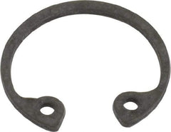 Value Collection - 9/16" Nominal, 0.035" Thick, Phosphate Finish, Spring Steel Snap Internal Retaining Ring - 0.039" Groove Width, 0.017" Groove Depth, 0.596" Groove Diam - USA Tool & Supply