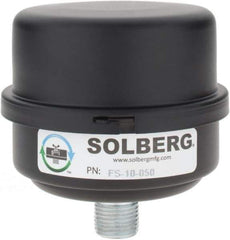 Made in USA - 1/2" Port, 4" High x 4" Wide, FRL Filter - 15 SCFM, 220°F Max - USA Tool & Supply