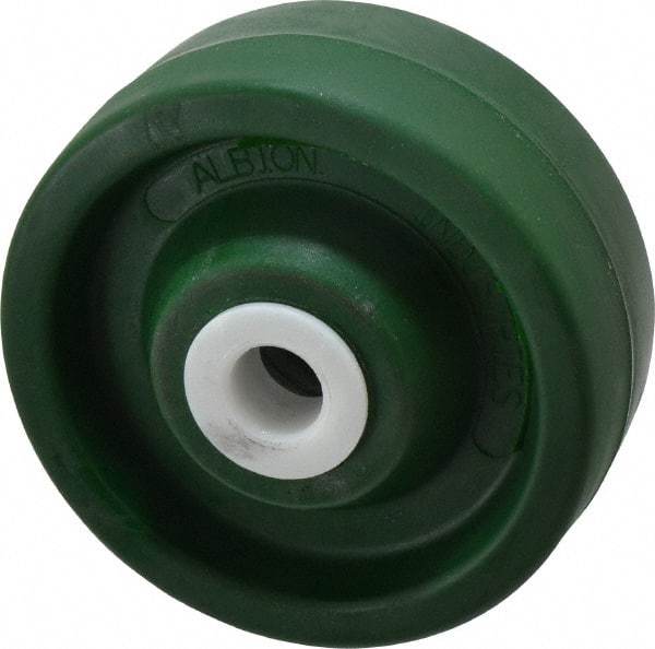 Albion - 5 Inch Diameter x 2 Inch Wide, Polyurethane Caster Wheel - 1,000 Lb. Capacity, 2-3/16 Inch Hub Length, 3/4 Inch Axle Diameter, Delrin Bearing - USA Tool & Supply