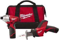 Milwaukee Tool - 12 Volt Cordless Tool Combination Kit - USA Tool & Supply