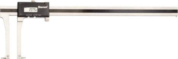 Starrett - 0 to 350mm Range, 0.01mm Resolution, Electronic Caliper - Stainless Steel with 93.98mm Stainless Steel Jaws, 0.02mm Accuracy, SPC Output - USA Tool & Supply